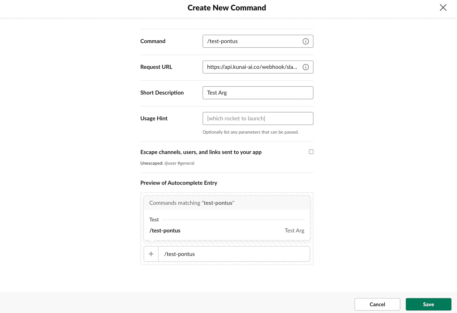 Slash Commands Data